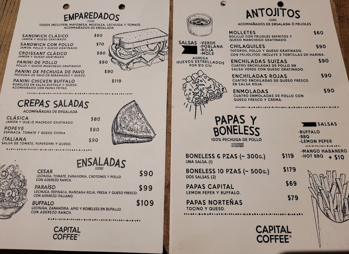 Capital Coffee Menu - Image 1