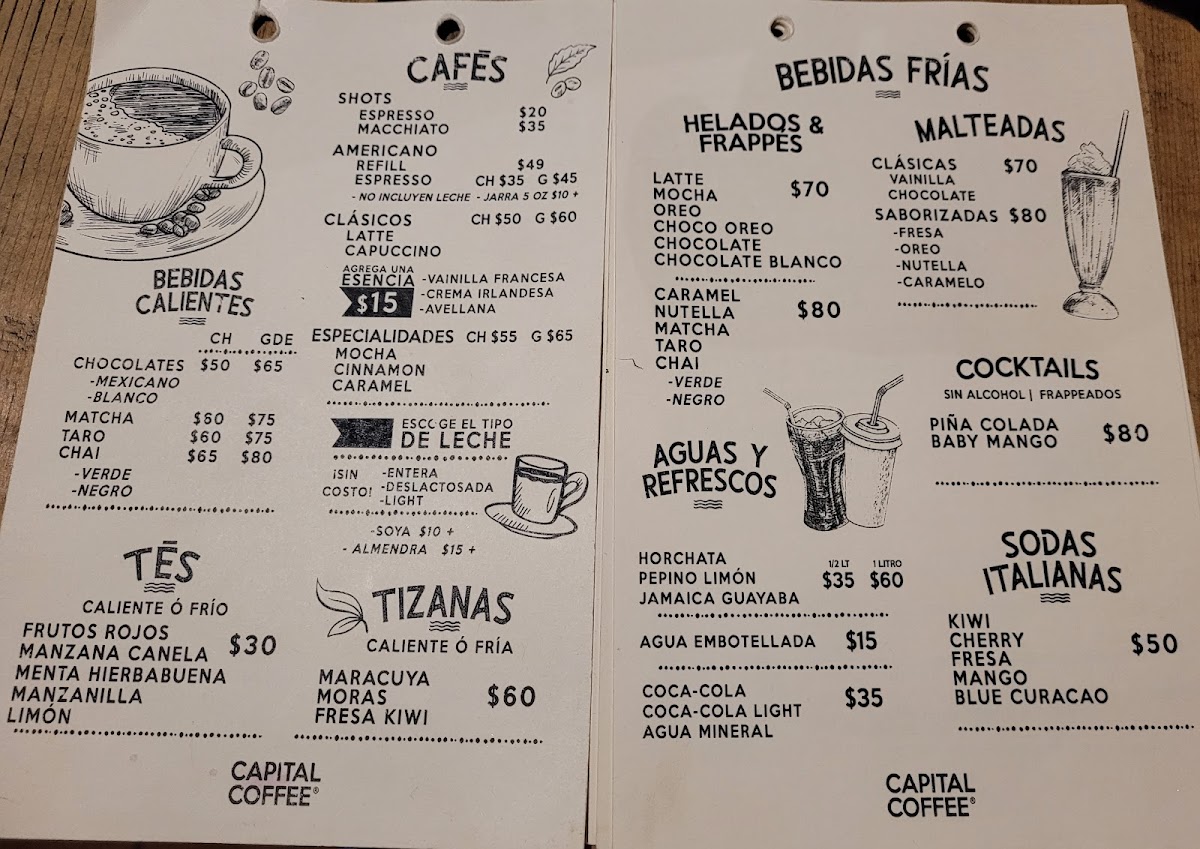 Capital Coffee Menu - Image 2