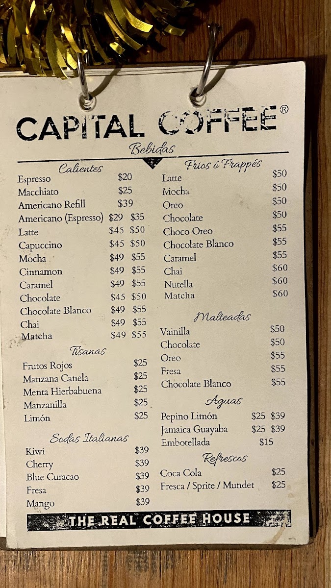 Capital Coffee Menu - Image 3