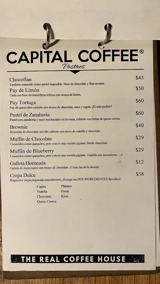 Capital Coffee Menu - Image 6